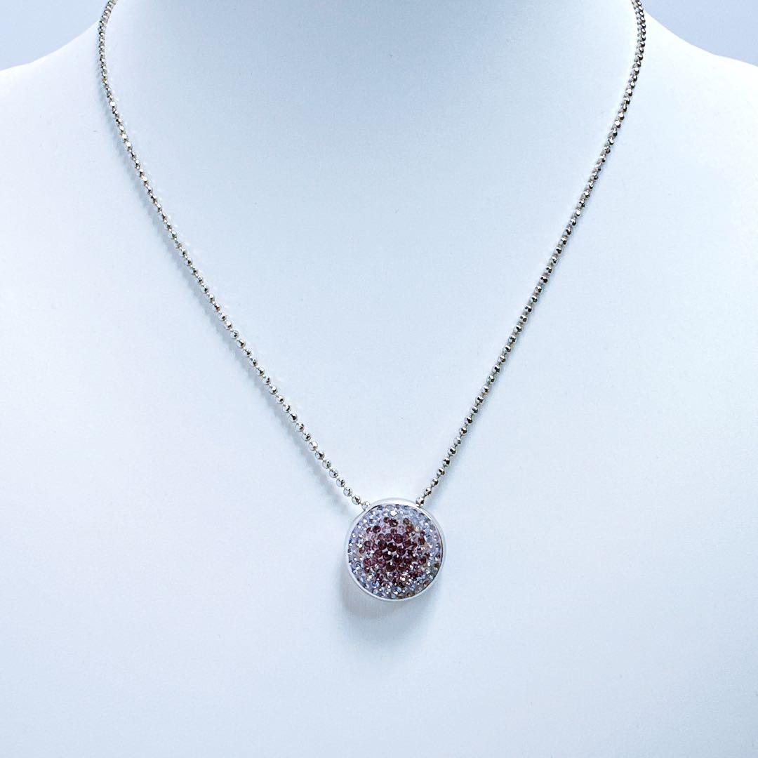 美品✨スワロフスキー サークル クリスタル パヴェ ネックレス