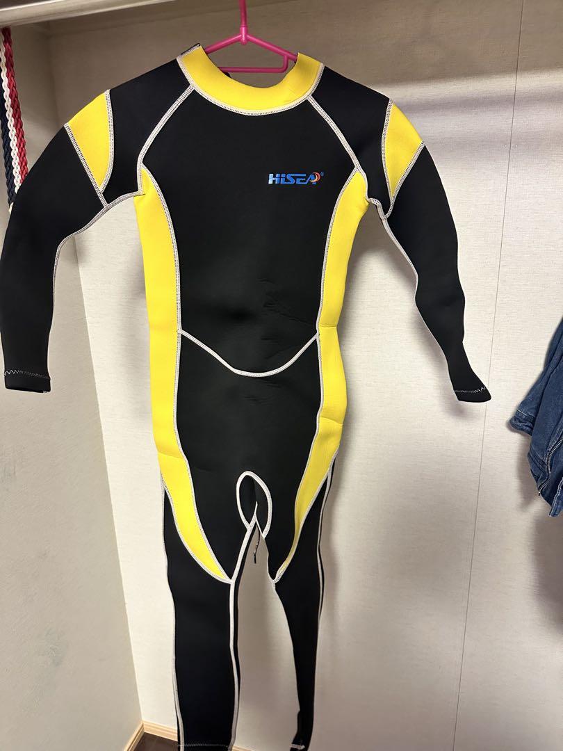 HISEA ウェットスーツ 黒/黄色140〜150cmくらい