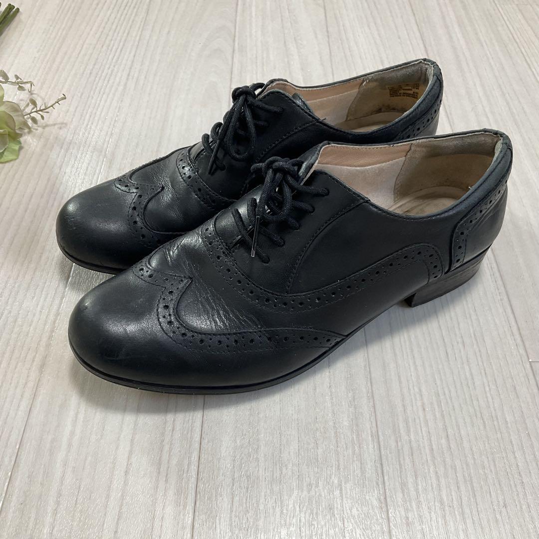 美品　クラークス　ウイングチップレザーシューズ　小さいサイズ ♢【美品】Clarks クラークス ウィングチップシューズ 24.5cm 本