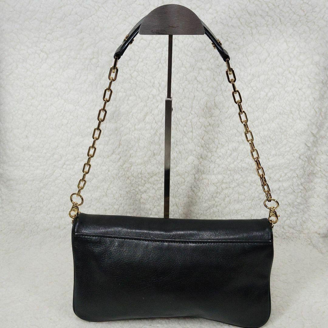 美品✨️トリーバーチ ショルダーバッグ ゴールドチェーン デカロゴ レザー TORY BURCH(トリーバーチ) ショルダーバッグ - ライトブラウン