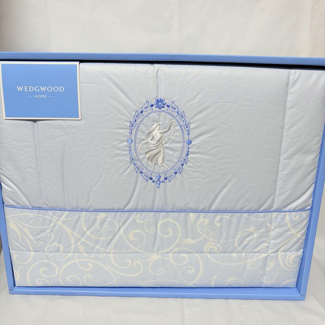 WEDGWOOD ウェッジウッド 羽毛肌掛け布団 シングル　ジャスパー　ブルー布団・毛布