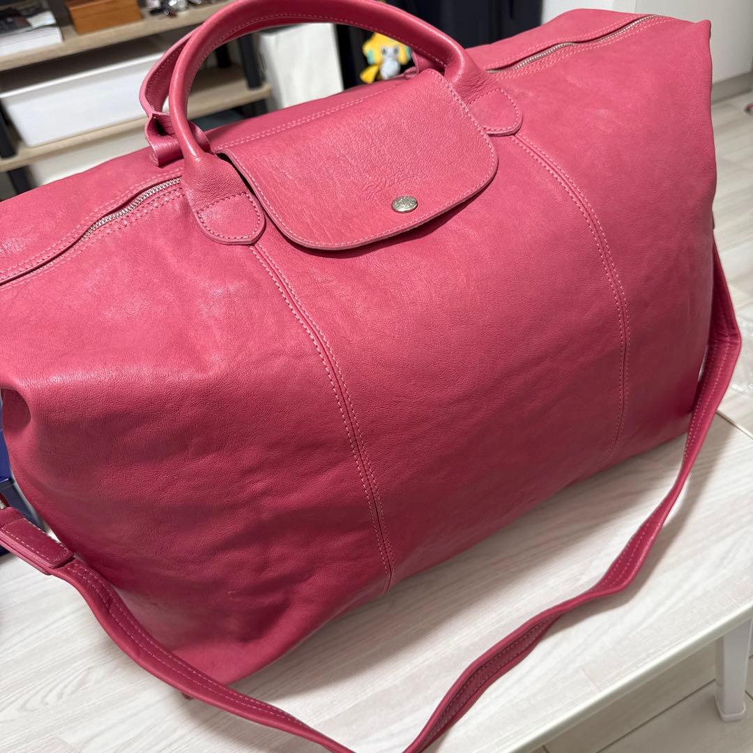 Lサイズピンクレザー トートバッグ