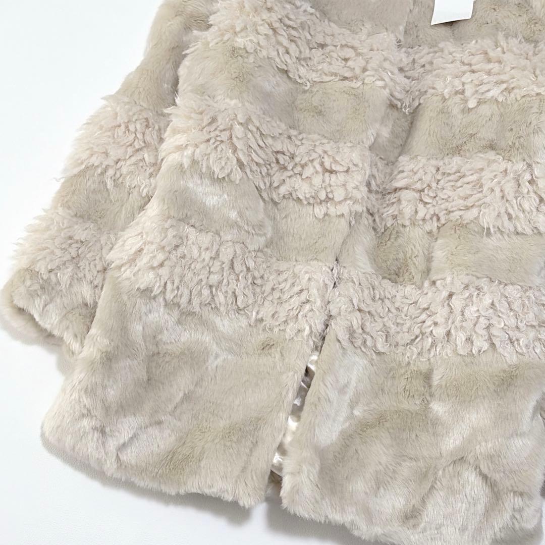 【未使用タグ付き】moussy FAUX FUR STRIPE JACKET 【未使用タグ付き】moussy FAUX FUR STRIPE JACKET