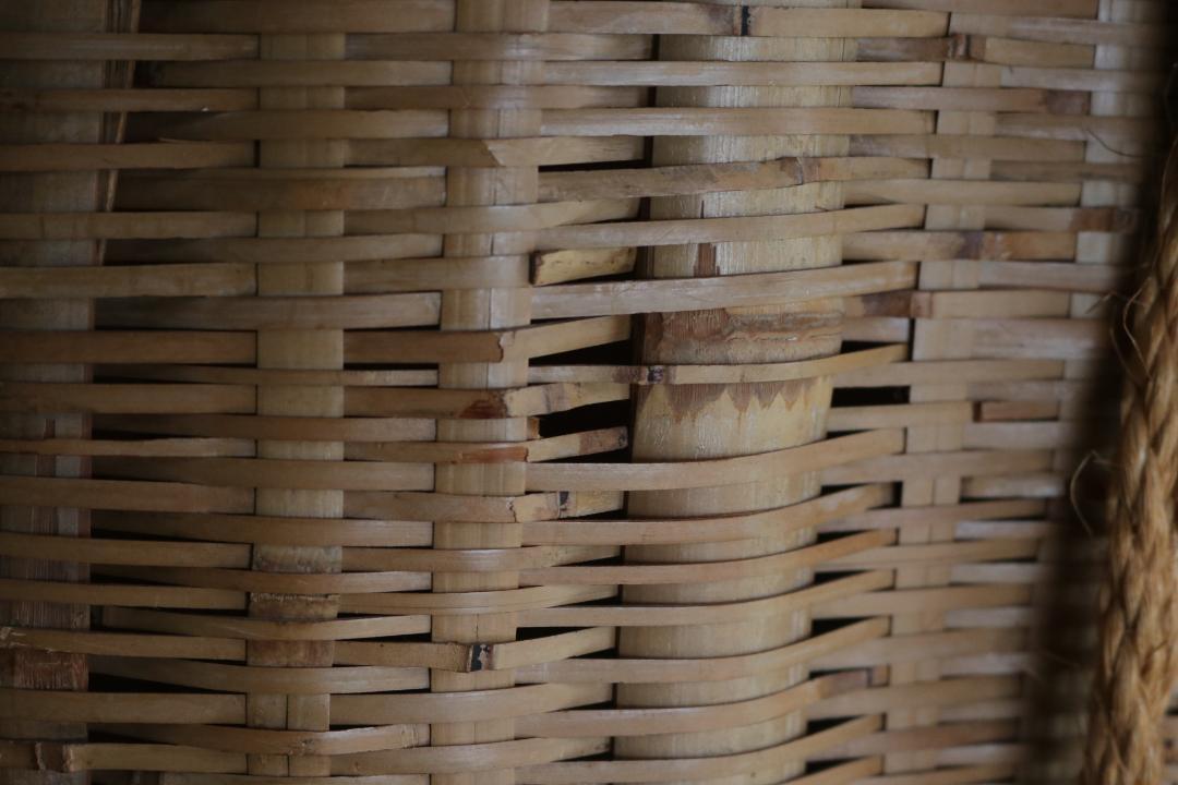 昭和レトロ 古い 背負子 背負い籠 篭 竹製 古道具 農具