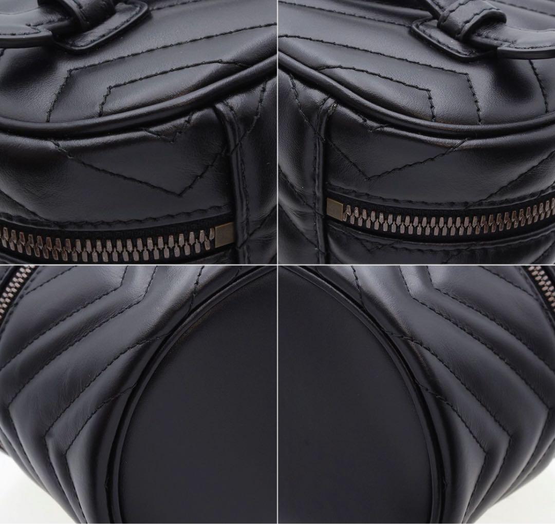 G2622 未使用!! グッチ GGマーモント レザー ヴァニティバッグ