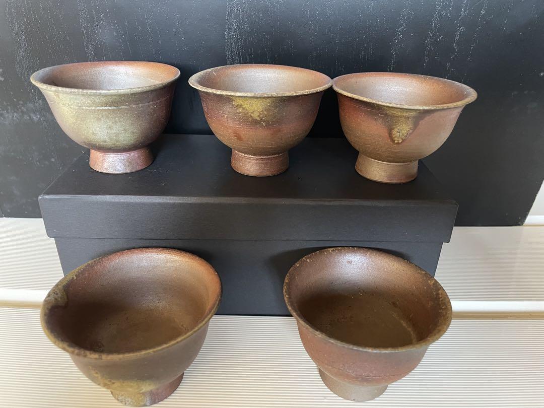備前焼 ❰三村陶伯 作❱ 徳利、ぐい呑み 楽天市場】備前焼 三村陶伯造 徳利・ぐい吞セット（共箱）【道