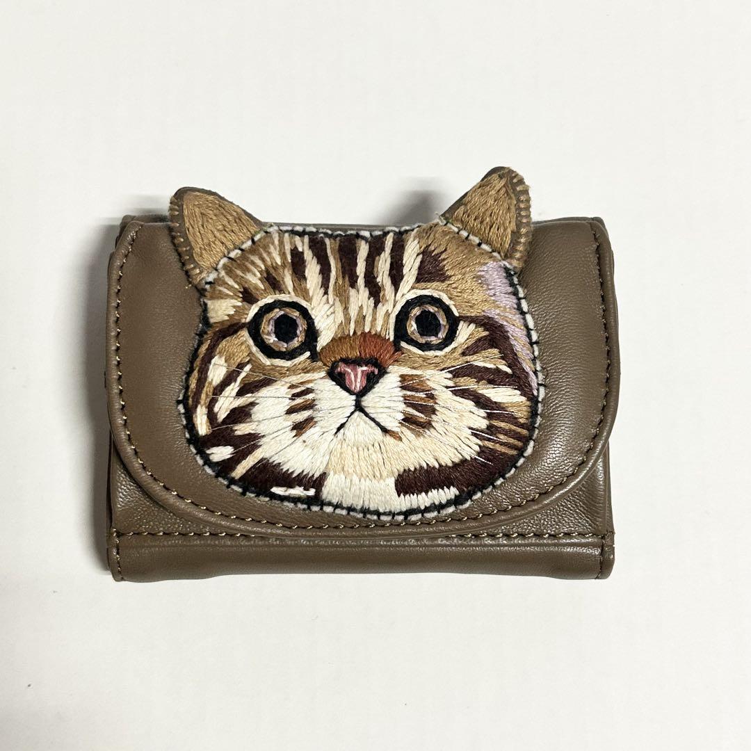 ー品販売  tamaoworld ねこミニ財布 メルカリ - ブラウン 財布・ケース・小物入れ