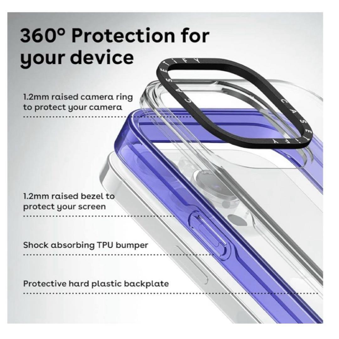 CASETiFY コンパクト iPhone 14 Pro ブラック　スマホケース