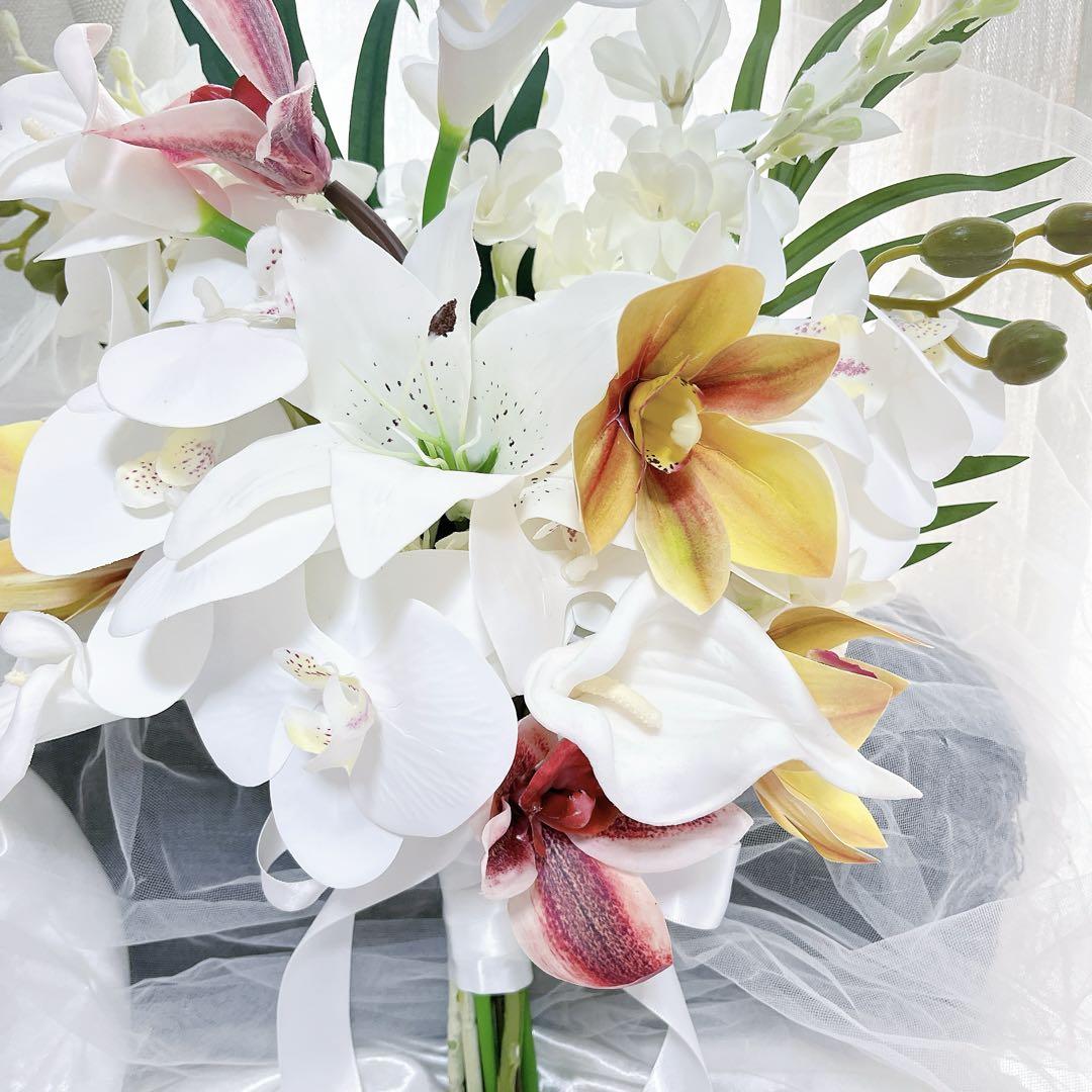ウエディングブーケ アーティフィシャルフラワーブーケ 結婚式 クラッチブーケ