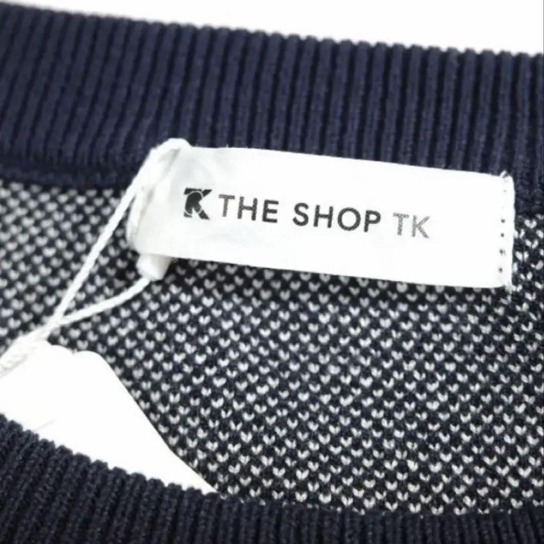うのにもお得な タケオキクチ TK SHOP THE 長袖 ネイビー L パネルアートニット トップス