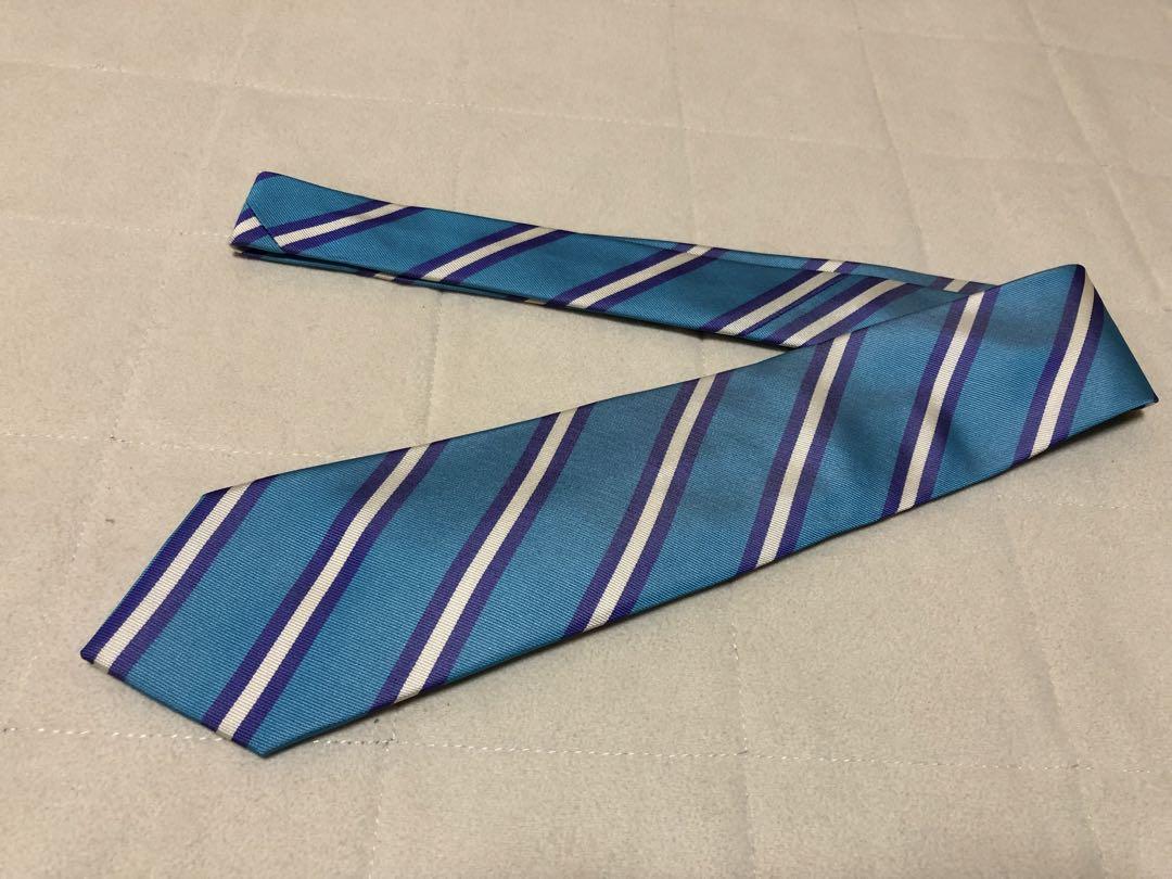 169新品 Paul Stuart ポールスチュアートストライプ柄シルクネクタイ