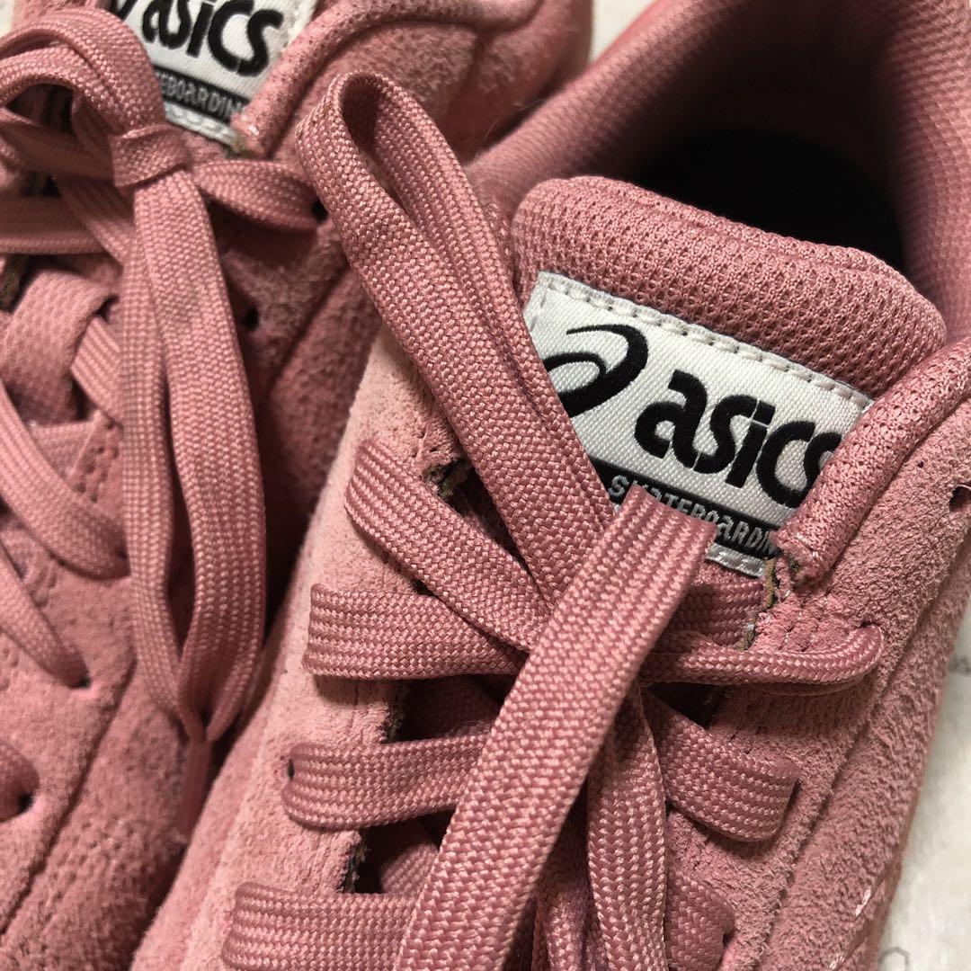 asics スケートボード用 ピンクスニーカー - メルカリ