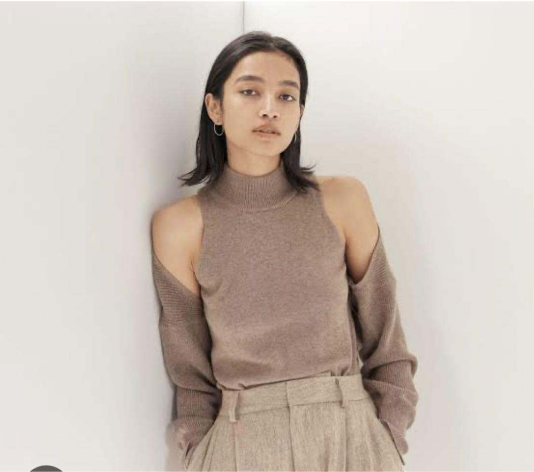 楽天 送料無料にならない design Combi searoomlynn カシミヤニット メルカリ - ヘザーモカ ニット/セーター