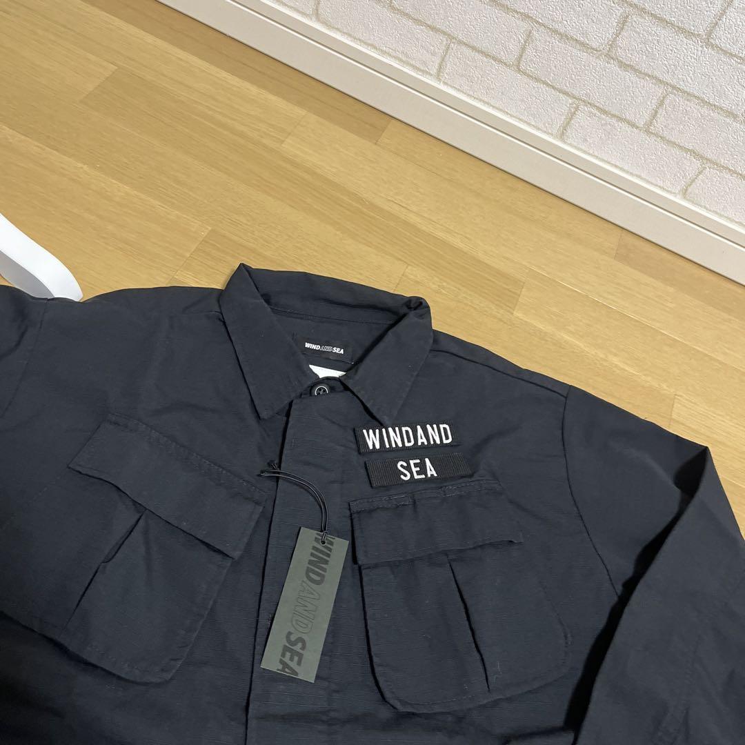 ウィンダンシー WIND&SEA 今期新品 ミリタリージャケット バックロゴ