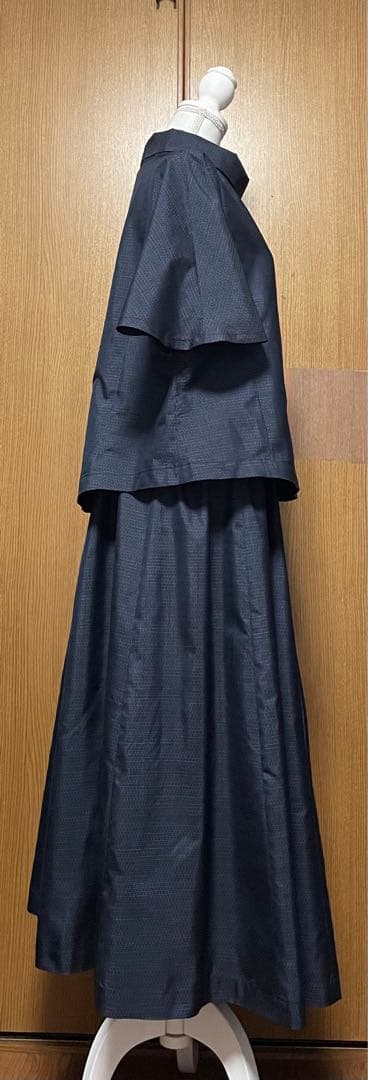 11周年記念イベントが着物リメイク シンプル 藍色系 大島のトップス