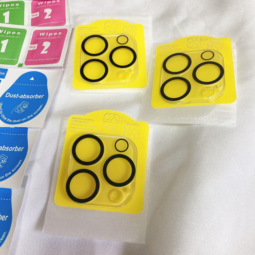 ❣️3個❣️iPhone15 pro/15pro max カメラ保護フィルム