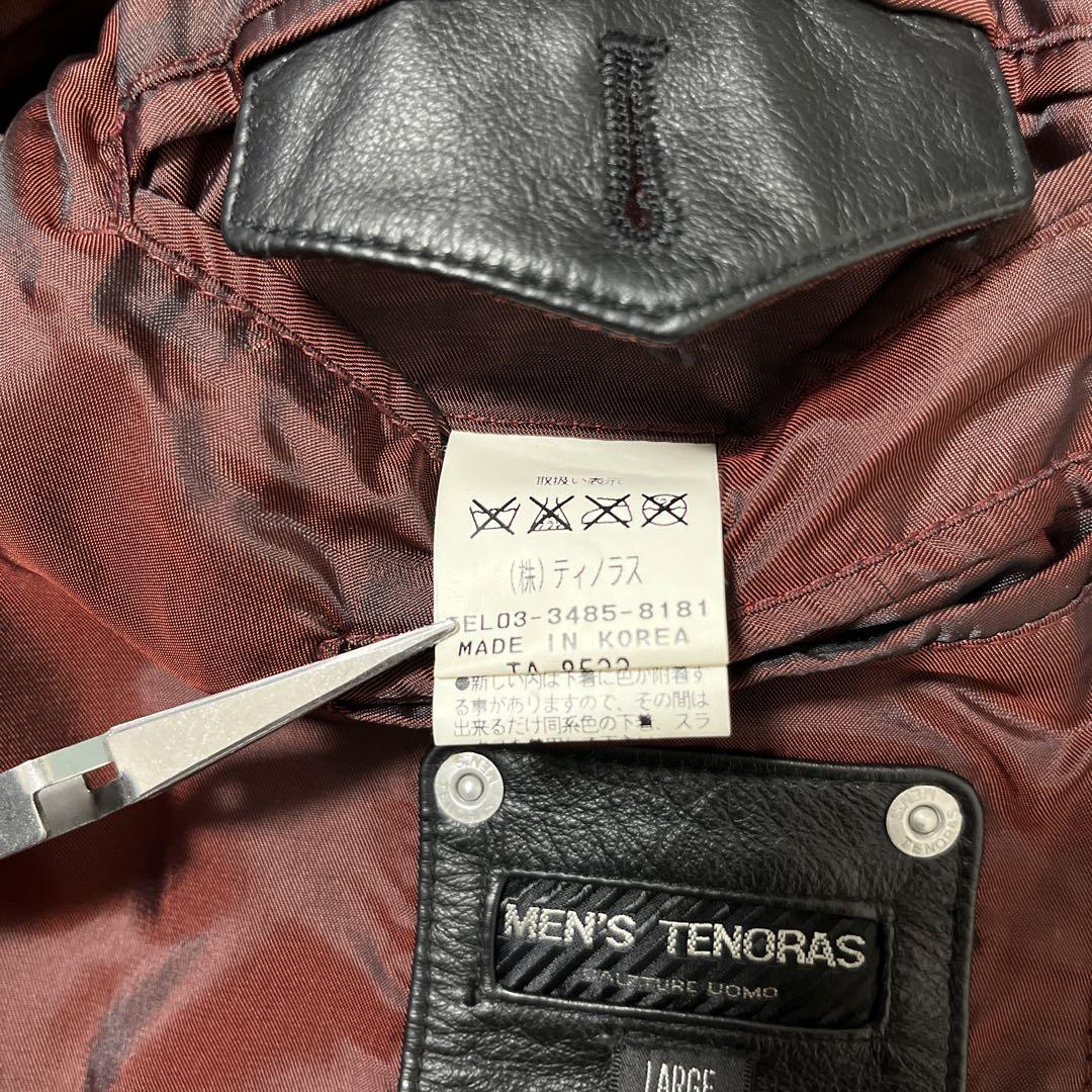 MEN´S TENORAS⭐︎L ティノラス レザーロングコート チェスター