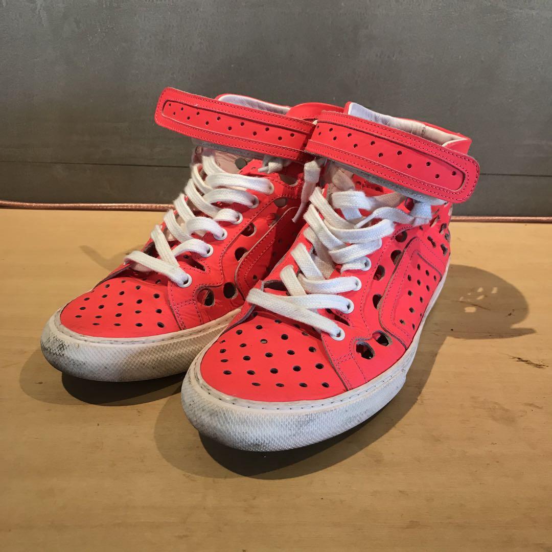 PIERRE HARDY PINK HIGHCUT SNEAKERS 37