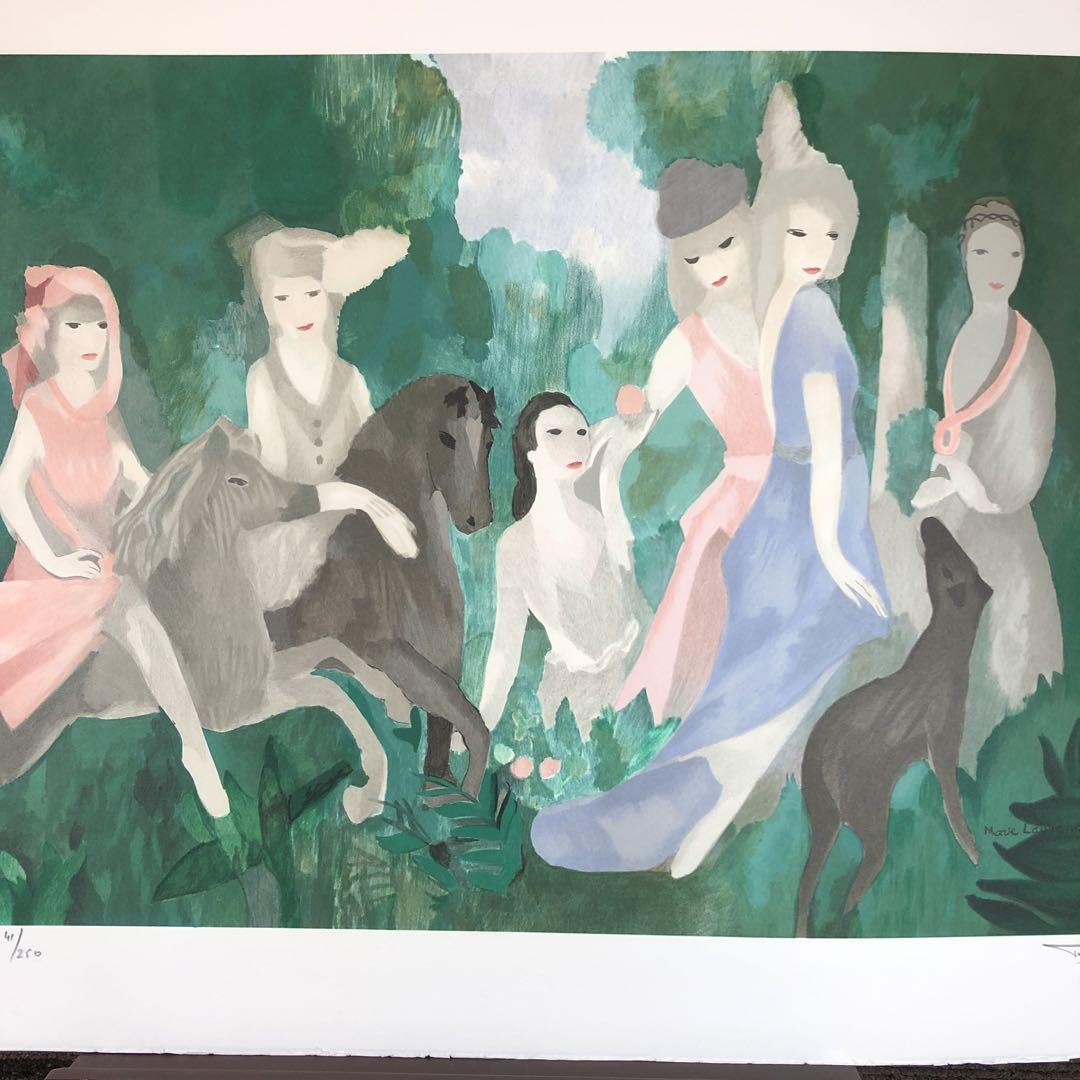 ローランサン 「お城の生活」 リトグラフ 版画シート 額縁無し