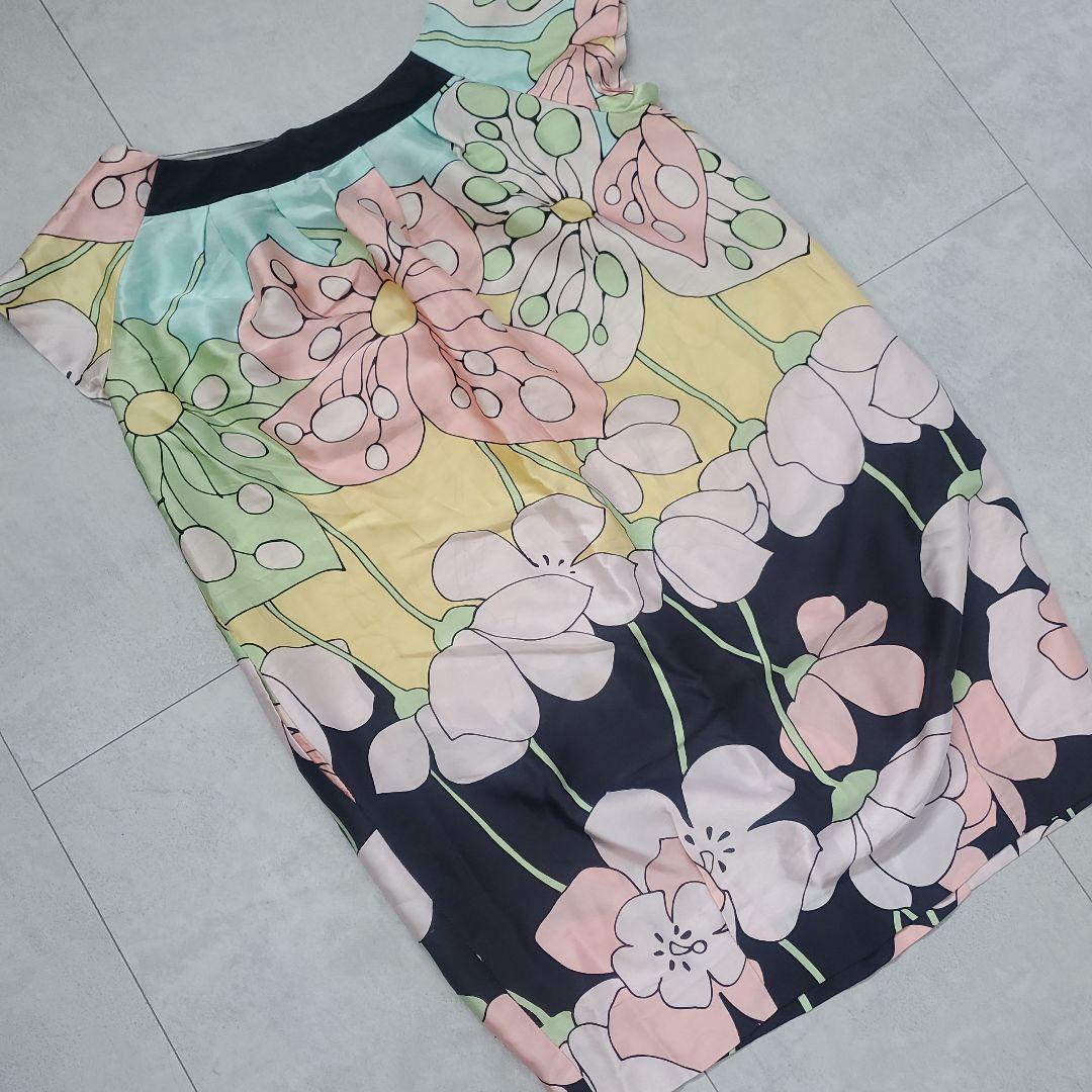 ZARA WOMAN フラワープリント シルクチュニック M - メルカリ