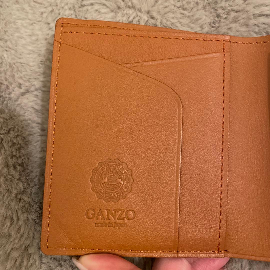 GANZO ガンゾ コードバン 二つ折り財布 オリーブ - メルカリ