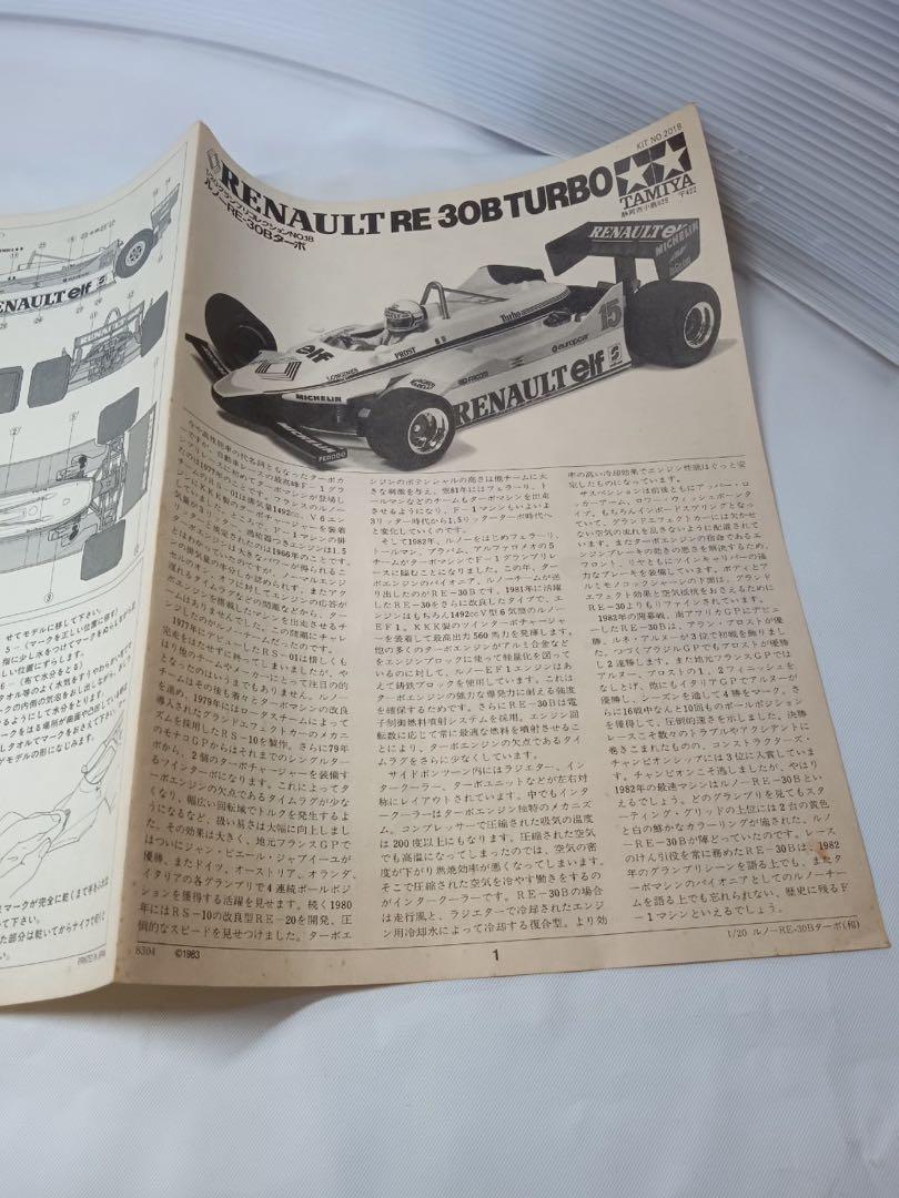 F1 プラモデル RENAULT RE 30B TURB ルノーRE-30ターボ