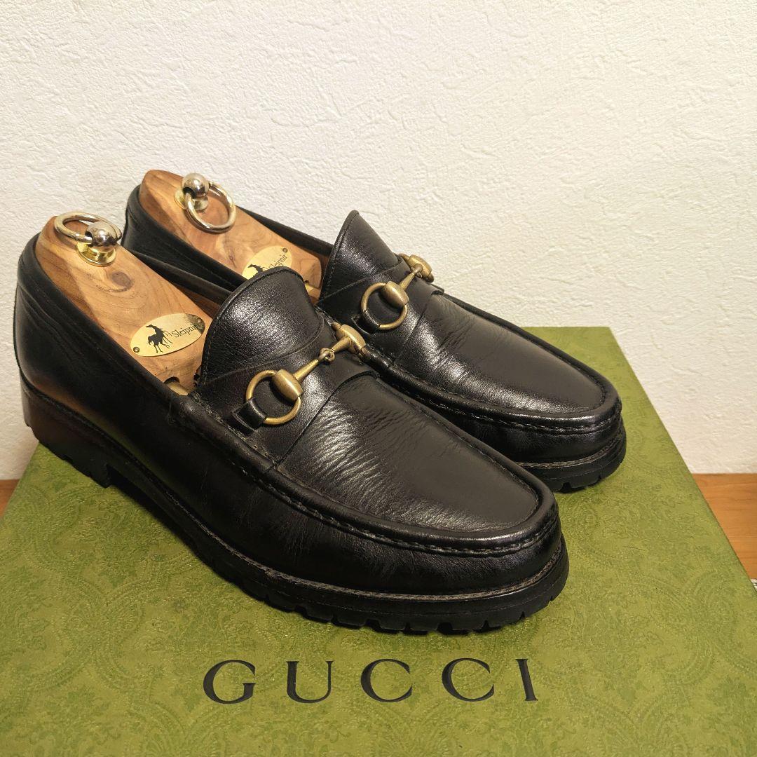 美品 GUCCI ホースビットローファー 黒 42 1/2 - メルカリ
