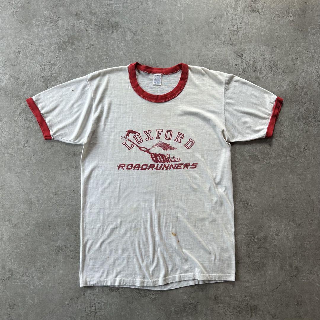 70s sportswear リンガーtシャツ USA製 XL ロードランナー