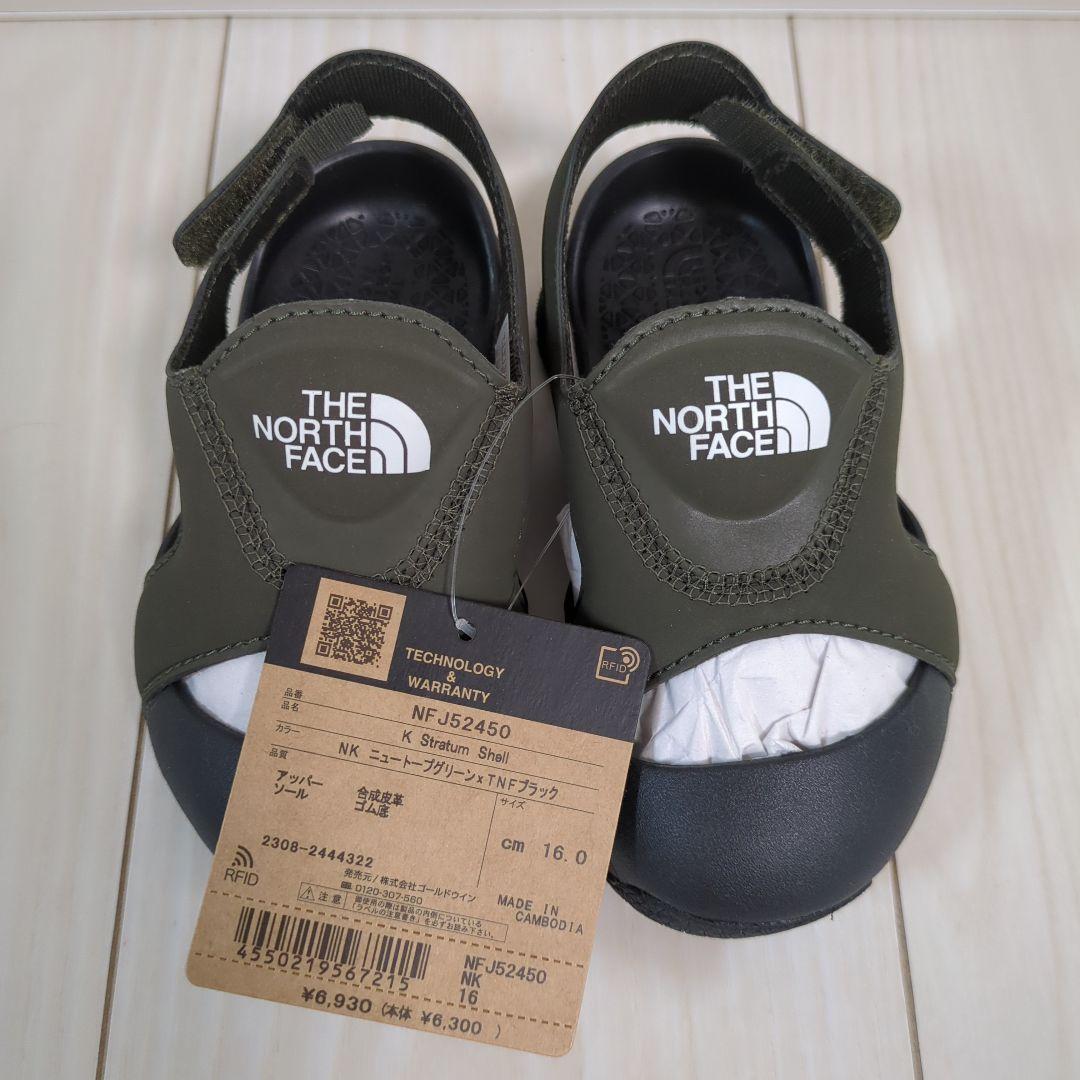 THE NORTH FACE サンダル 16.0cm ニュートープグリーン