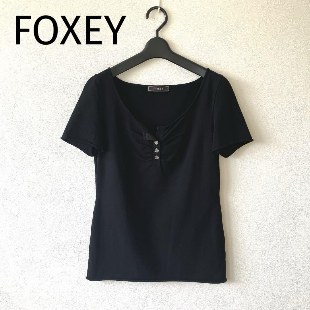 ◆美品 FOXEY フォクシー 半袖 カットソー Tシャツ 36