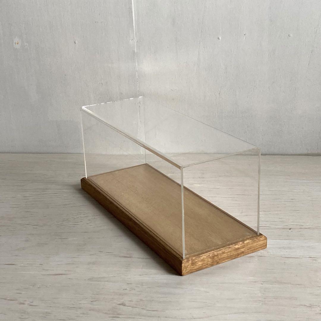 古い木製 アクリルケース 横長 展示ケース