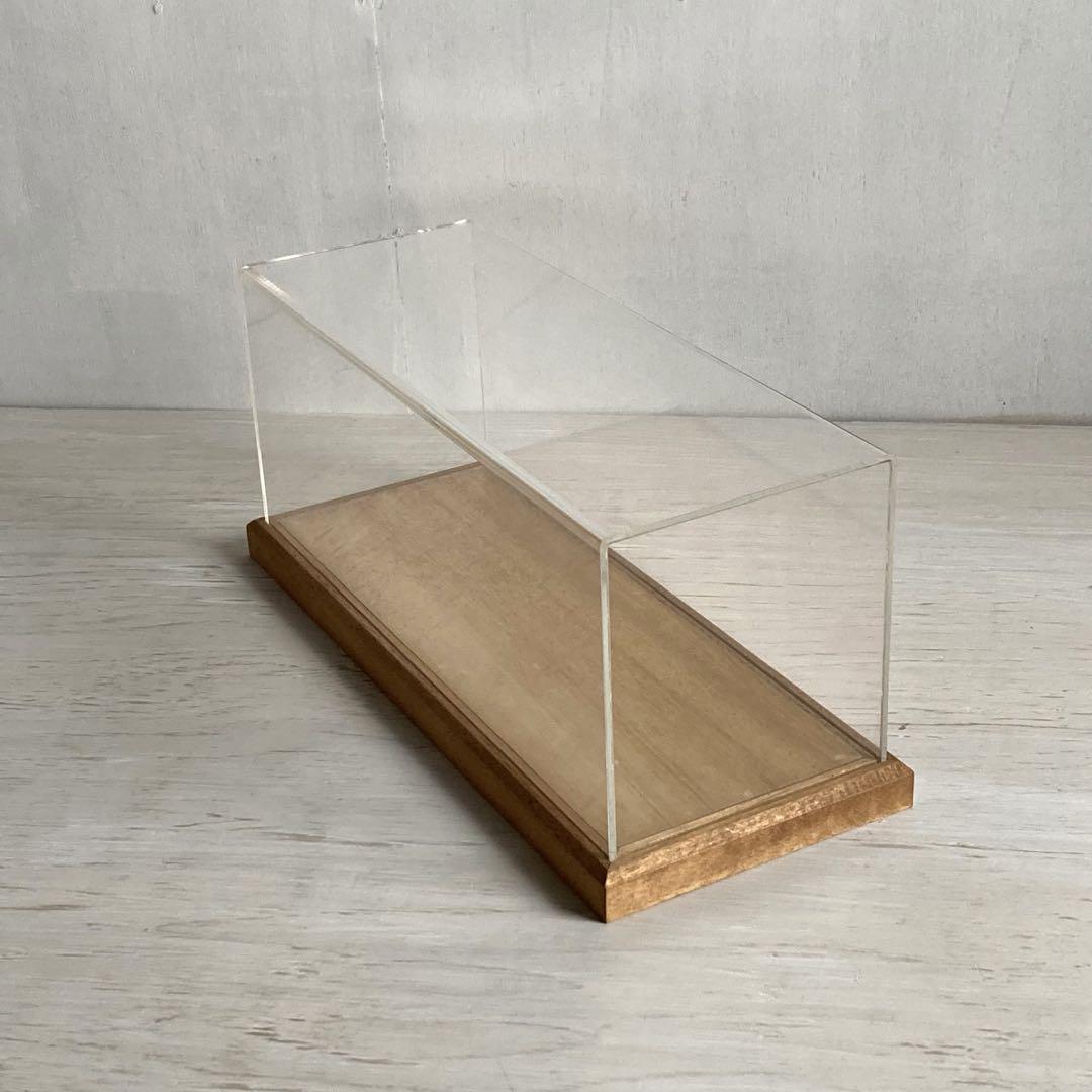 古い木製 アクリルケース 横長 展示ケース