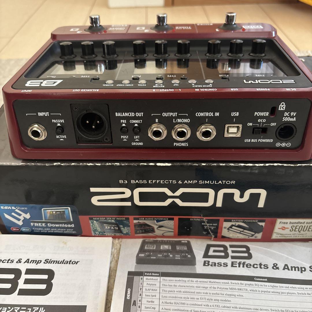 ZOOM B3 ベース用マルチエフェクター