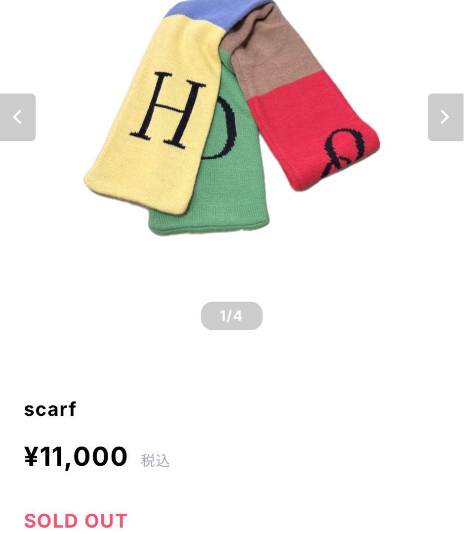 |hood多色ニットマフラー