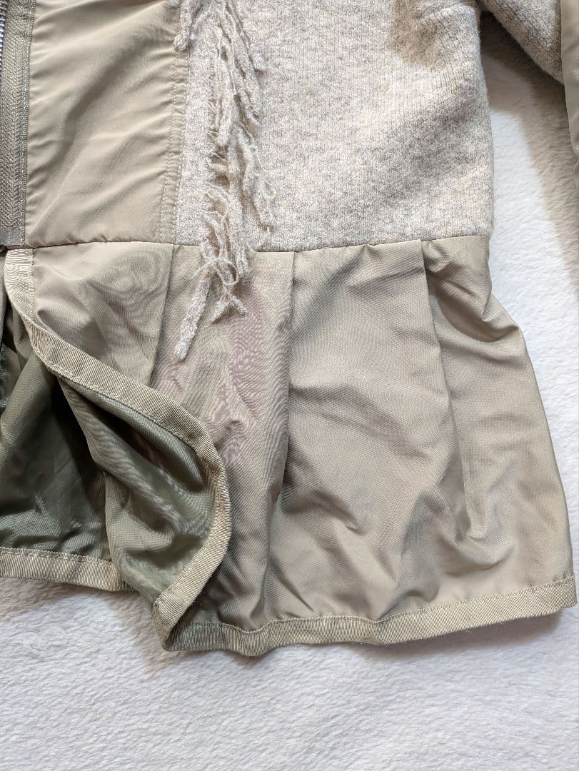 完売品 osmosis フリンジ 切り替えブルゾン MA-1 ジャンパー 完売品 osmosis フリンジ 切り替えブルゾン MA-1 ジャンパー