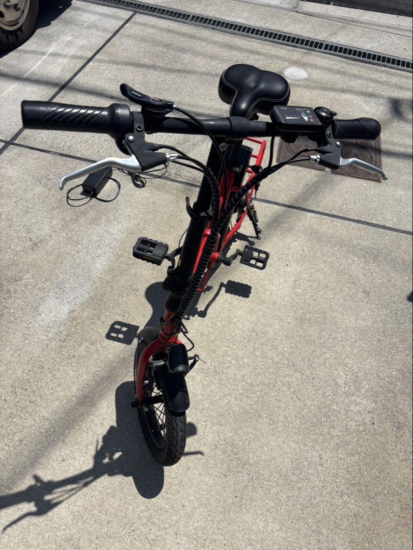 ふ*こ様 赤い電動アシスト自転車 折りたたみ式