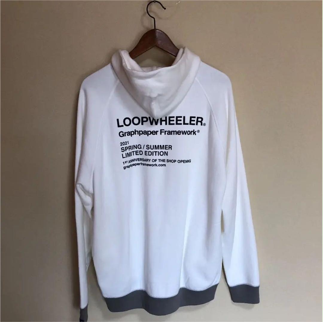 高品質在庫 graphpaper フルジップパーカ ホワイト rC6P0-m91580910274 LOOPWHEELER 安い超歓迎
