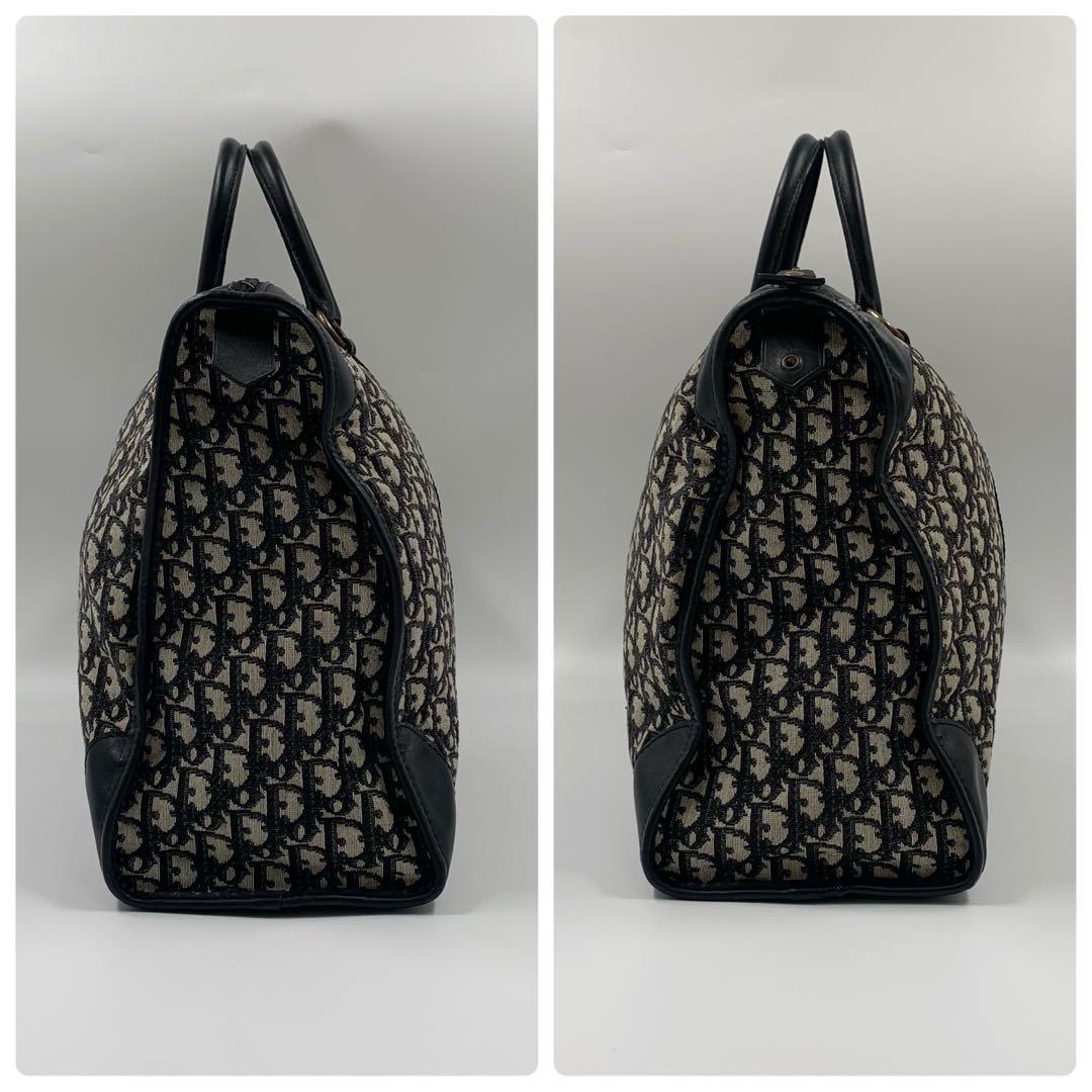 【✨美品✨】クリスチャンディオール ボストンバッグ トロッター ネイビー