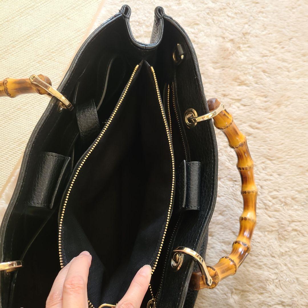 GUCCIバンブーショッパー　トートバッグ　2way