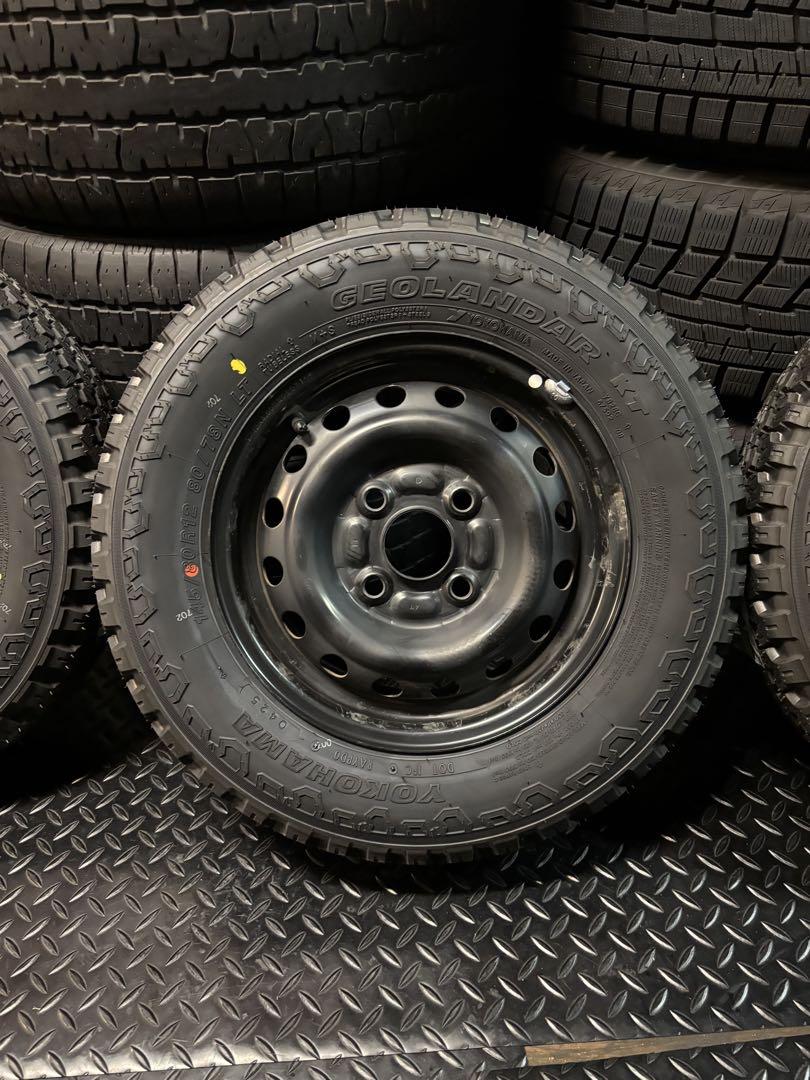 ◇送料込み◇ 145/80R12 新品タイヤ中古ホイール4本