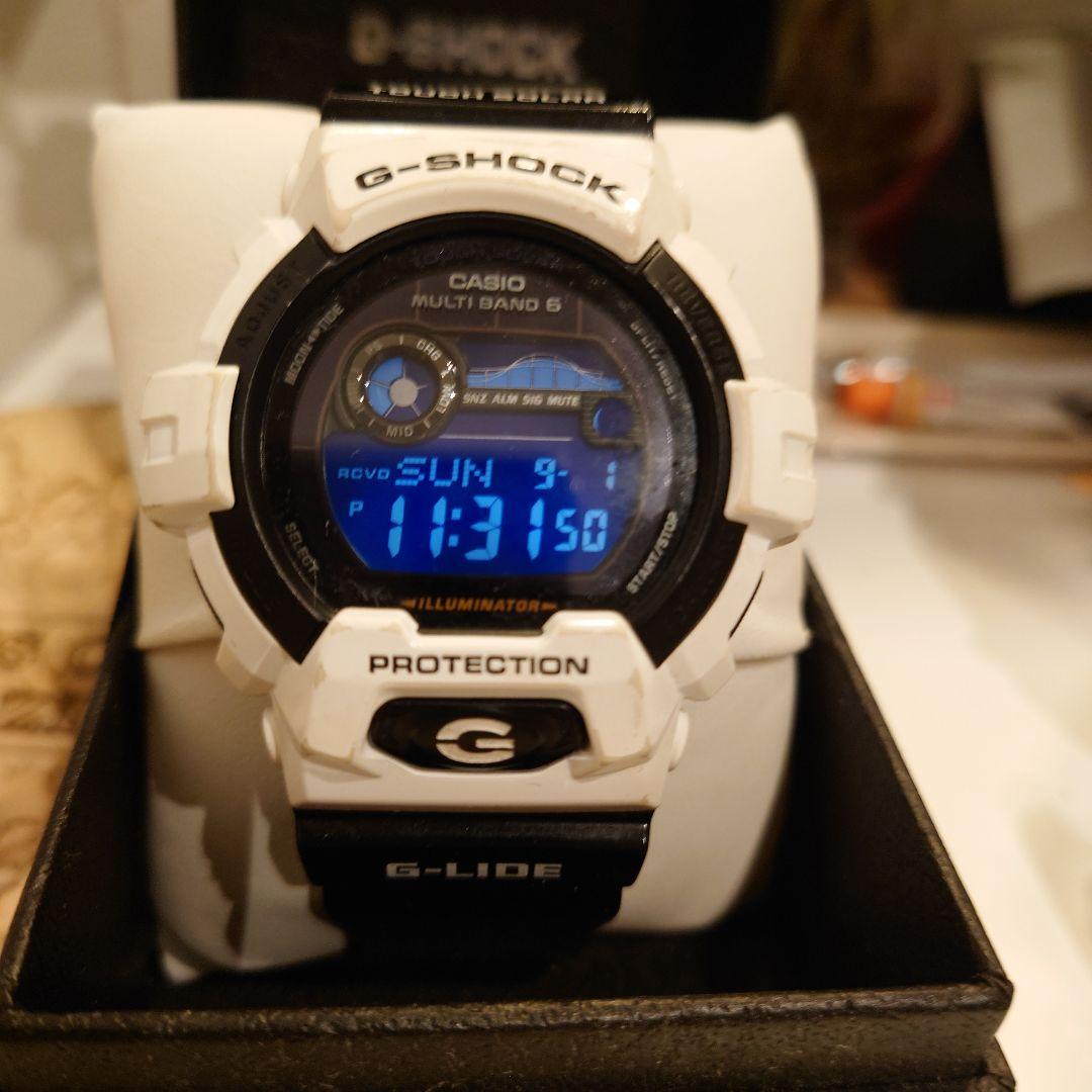 極美品　G-SHOCK GWX-8900B ホワイト×ブラック　箱あり CASIO G-SHOCK GWX-8900B G-LIDE ホワイト - メルカリ