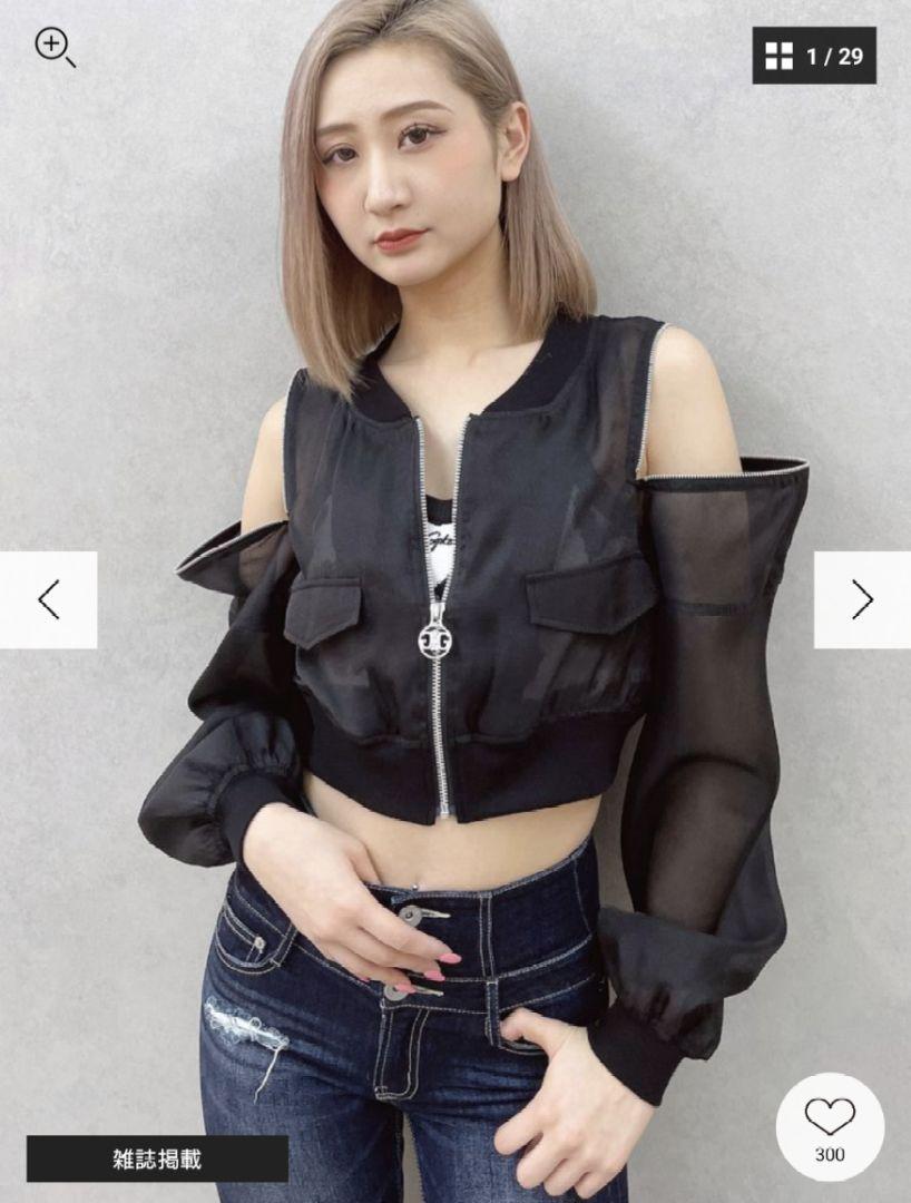完売商品タグ付き✨シンメトリージップ デザインシアーブルゾン