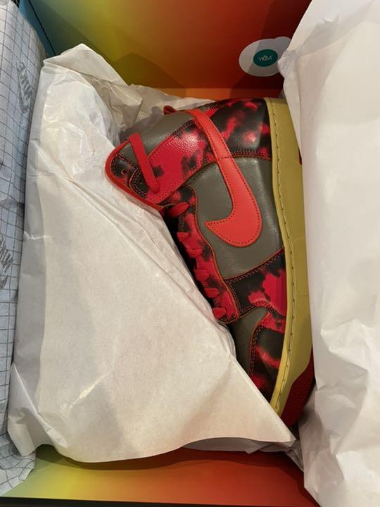 もちろん NIKE DUNK HIGH ナイキ ダンク ハイ レッド アシッドウォッシュ pGmnf-m91588059185 レッド