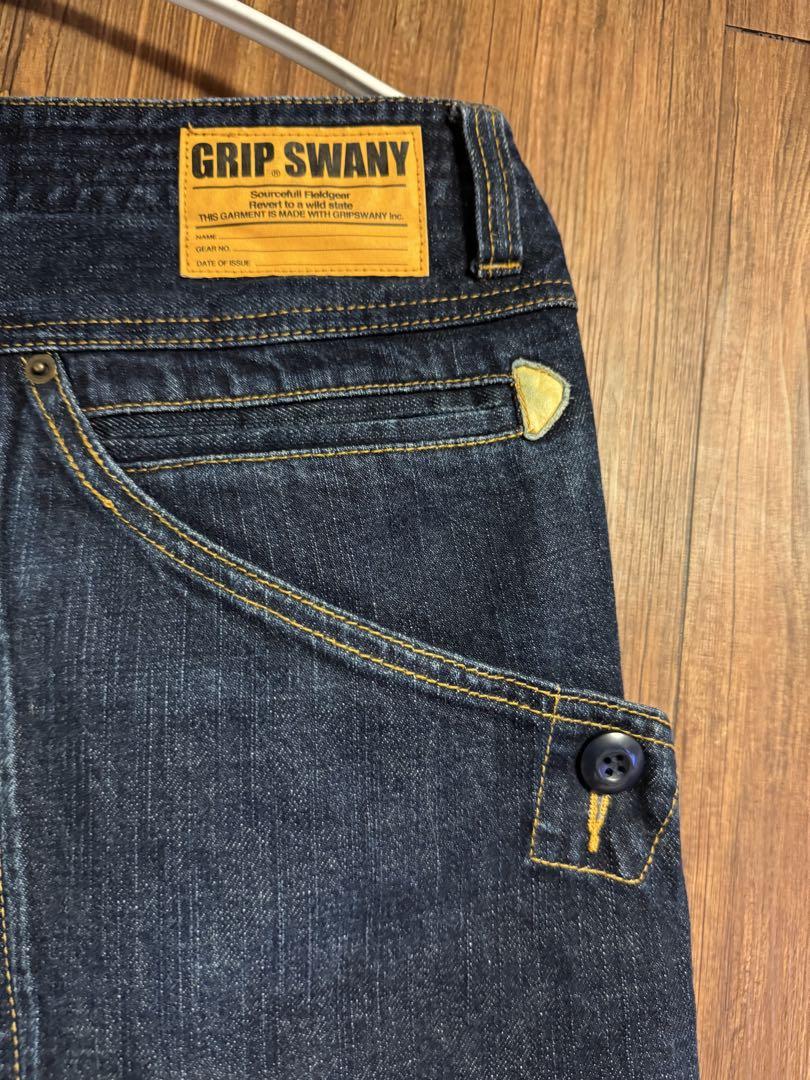 Grip Swany KNIT DENIM CROPPED PANTS インディゴ [グリップ