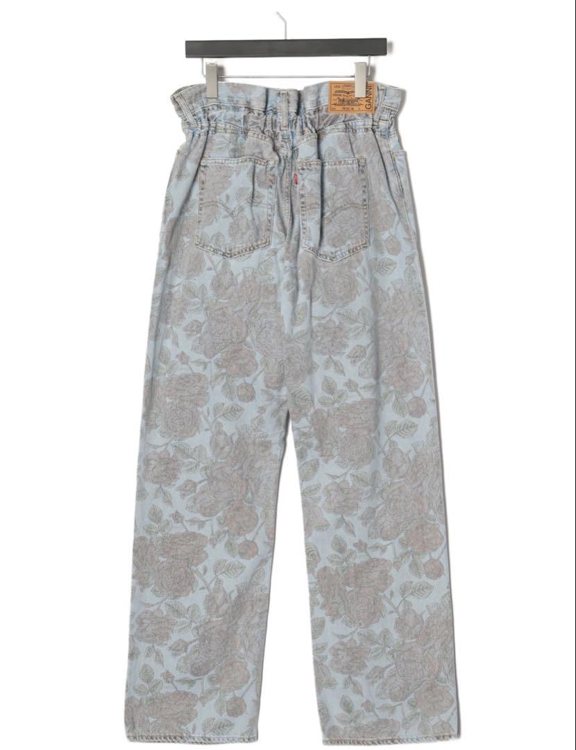 ガニー GANNI X LEVI'S ハイウエストフラワープリントデニムパンツ