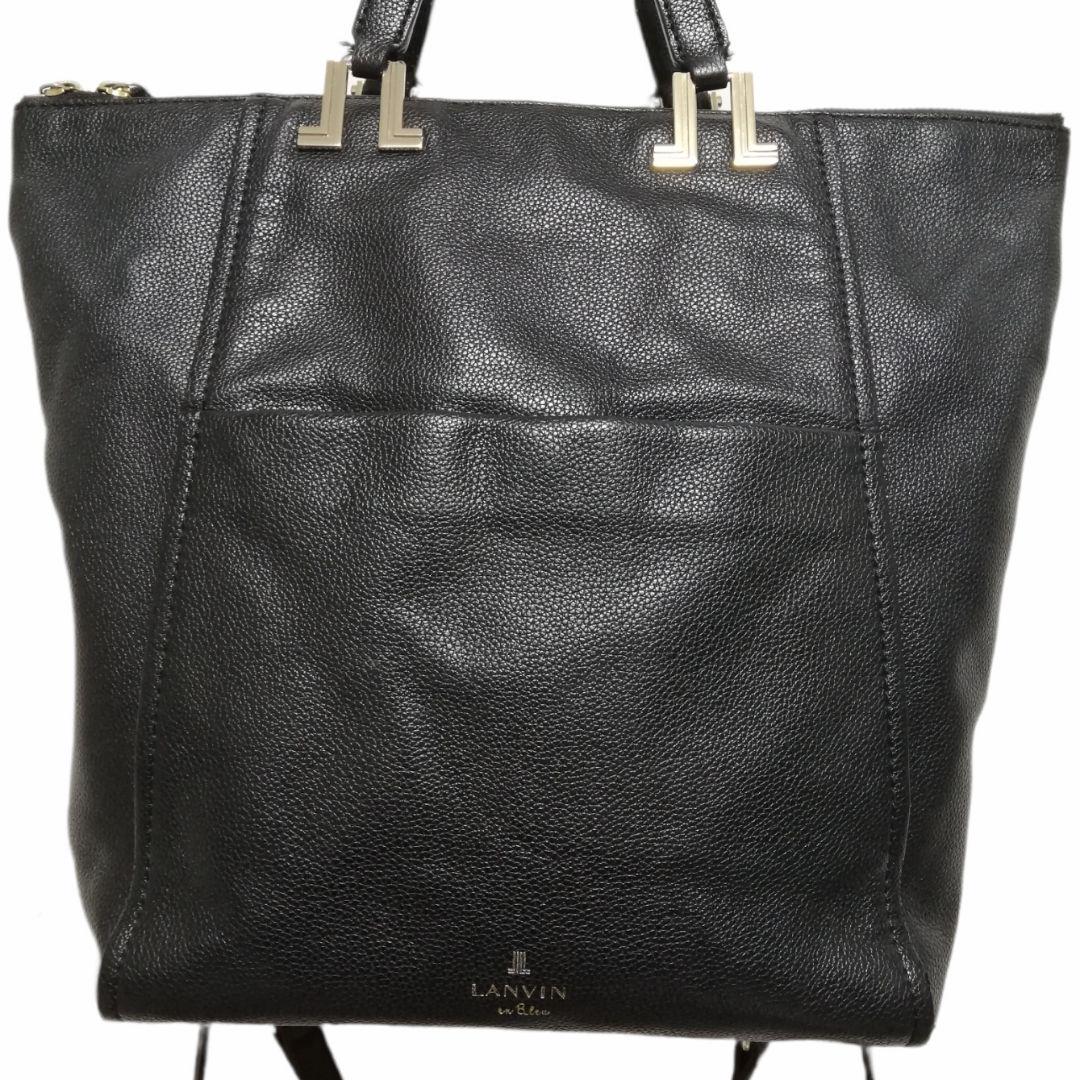 品質保証安い LANVIN エミール 2way トートバッグ リュック ランバン 黒 ブラック 6nrFh-m91593672312 人気SALE大人気
