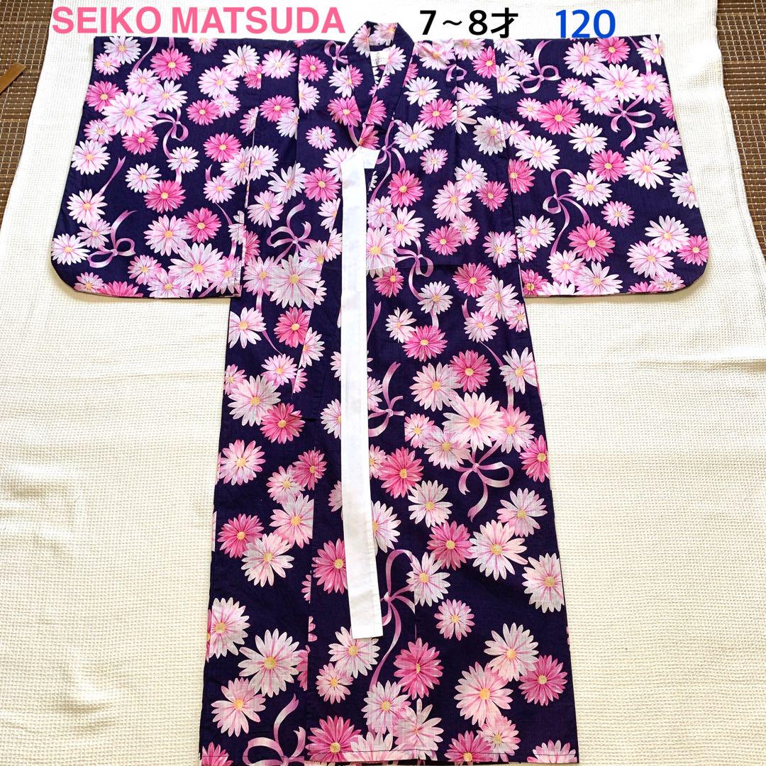 SEIKO MATSUDA 浴衣　黒　花柄 高級 浴衣】松田聖子ブランド浴衣 アウトレット浴衣新品