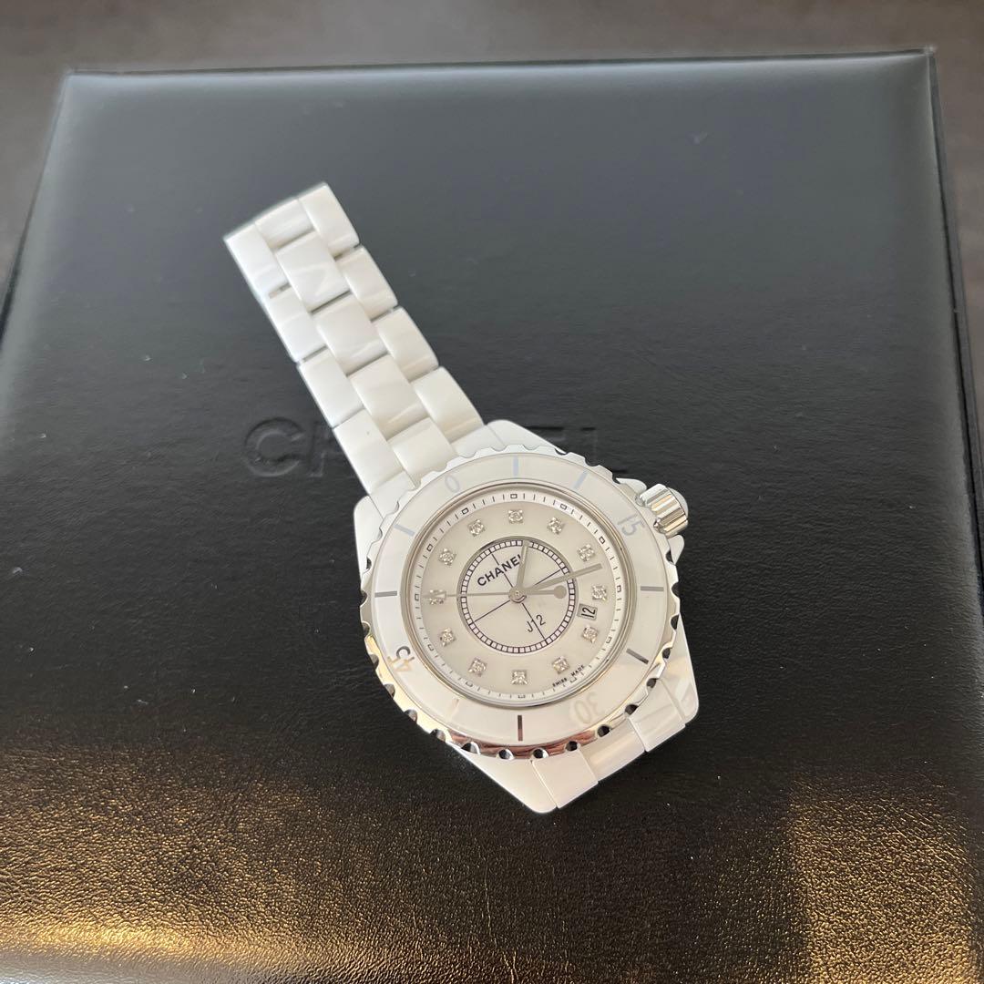 CHANEL・J12 ホワイト・12Ｐダイヤ