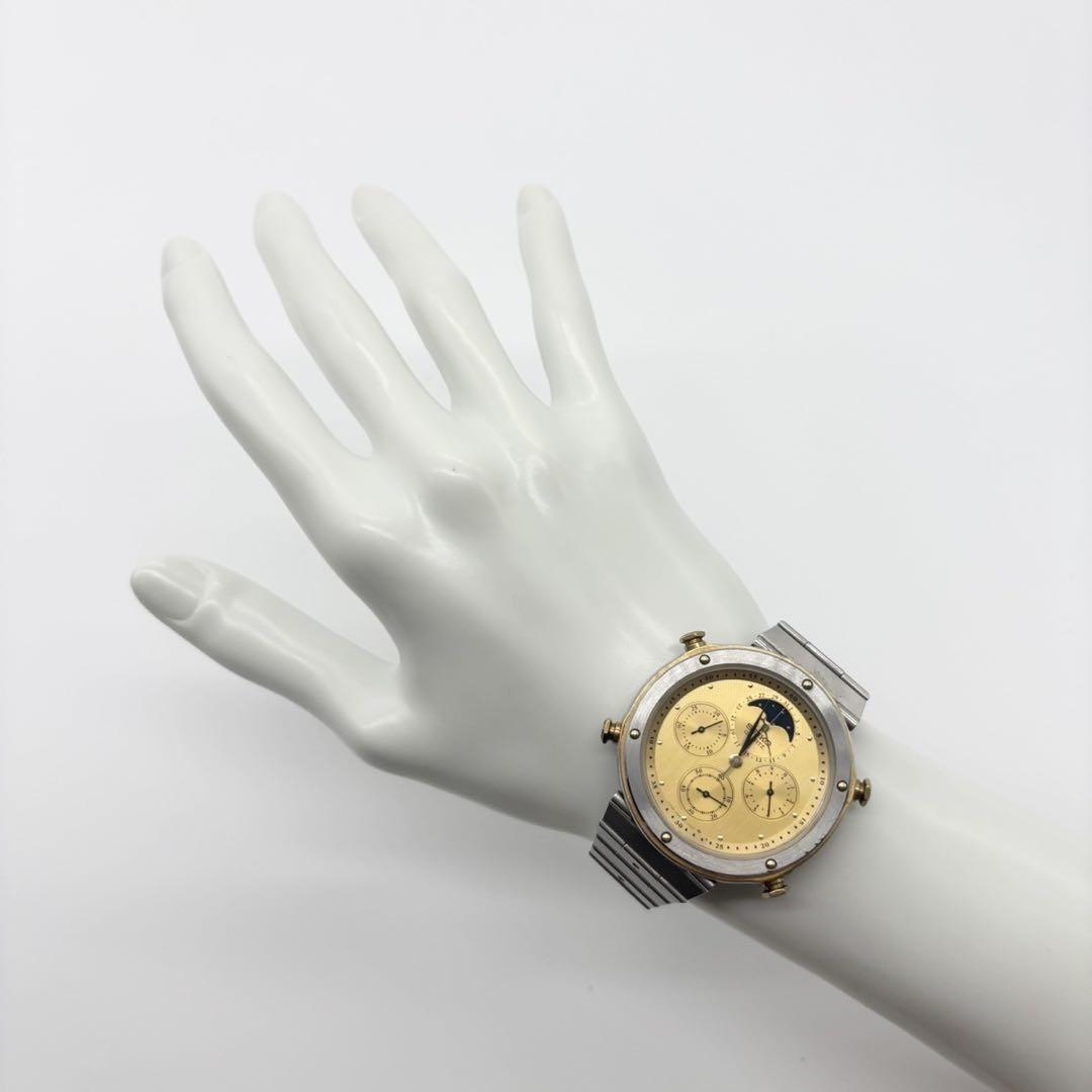 稼動 SEIKO セイコー ムーンフェイズ トリプルカレンダー 腕時計