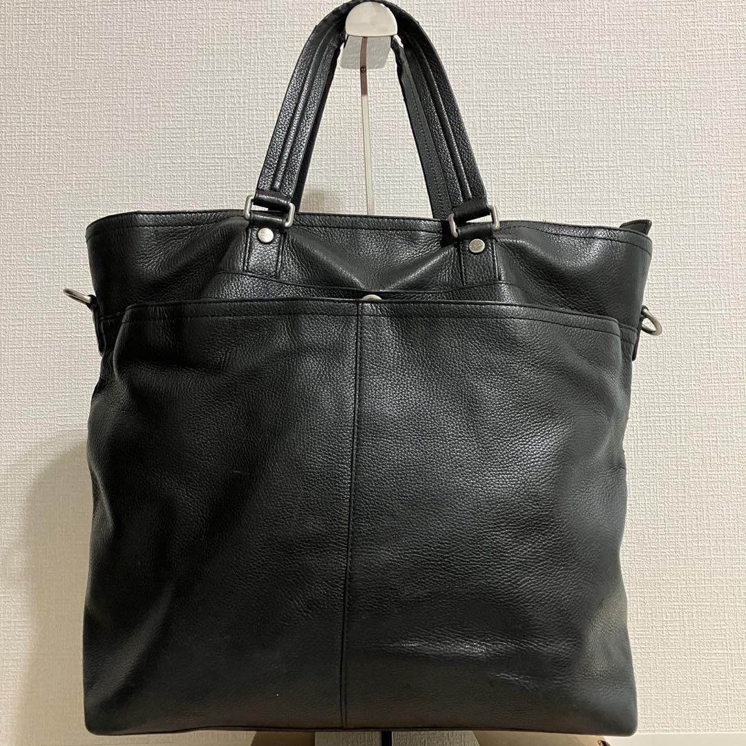 COACH - 美品 coach コーチ トートバッグ A4 レザー ブラック